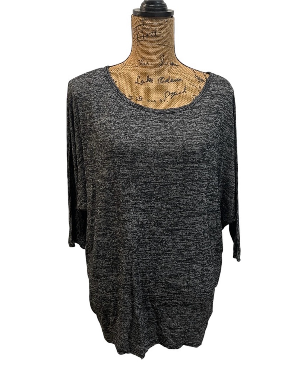 Women's Heathered Knit Dolman Sleeve Top